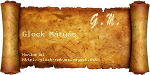 Glock Mátyás névjegykártya